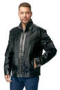 Мужская кожаная куртка из натуральной кожи с воротником, отделка кожа питон 1800025