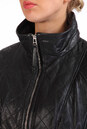 Женская кожаная куртка из натуральной кожи с воротником, отделка искусственный мех 0900928-2