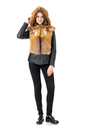 Женская кожаная куртка из натуральной кожи с капюшоном, отделка лиса 0902505-2
