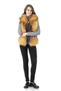 Женская кожаная куртка из натуральной кожи с капюшоном, отделка лиса 0902522-2