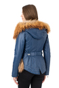 Женская кожаная куртка из натуральной кожи с капюшоном, отделка лиса 0902522-3