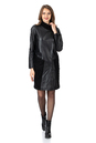 Женское кожаное пальто из натуральной кожи с воротником, отделка замша 0902623-2