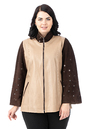 Женская кожаная куртка из натуральной кожи с воротником, отделка замша 0902625