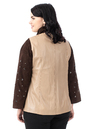 Женская кожаная куртка из натуральной кожи с воротником, отделка замша 0902625-3