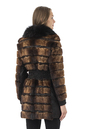 Женское кожаное пальто из натуральной замши с воротником, отделка песец 0902699-3
