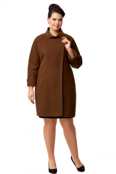 Женское пальто из текстиля с воротником 8000914