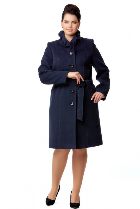 Женское пальто из текстиля с воротником 8000937