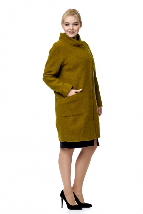 Женское пальто из текстиля с воротником 8001043