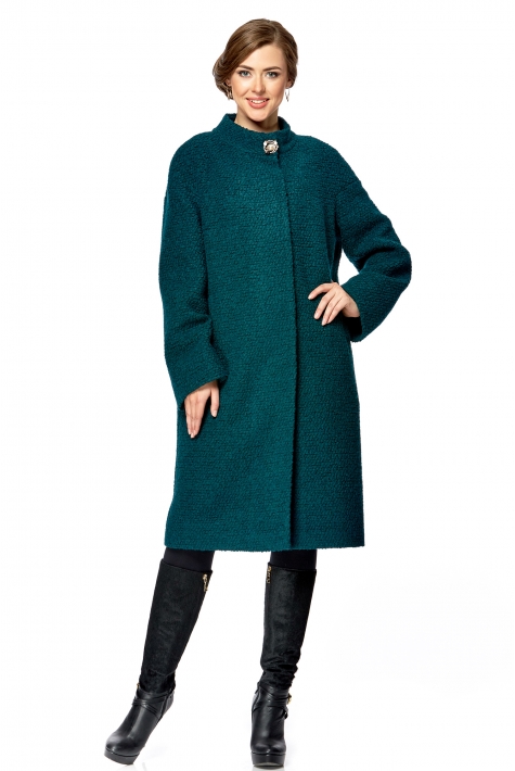 Женское пальто из текстиля с воротником 8001079