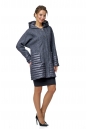 Женское пальто из текстиля с капюшоном 8001086