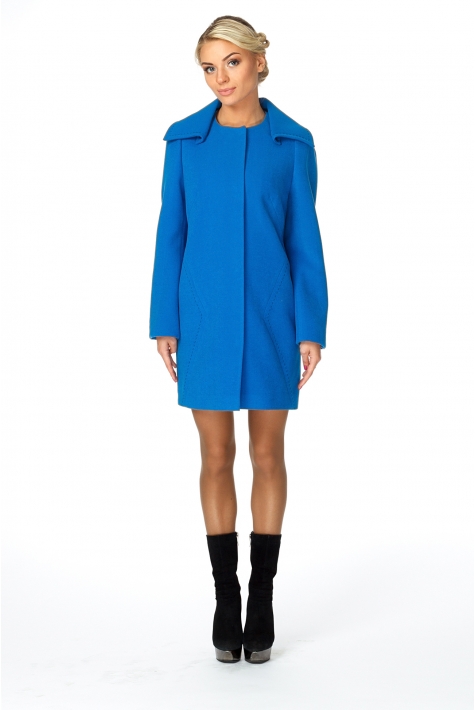 Женское пальто из текстиля с воротником 8001767