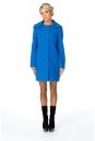 Женское пальто из текстиля с воротником 8001767