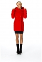 Женское пальто из текстиля с капюшоном 8001770