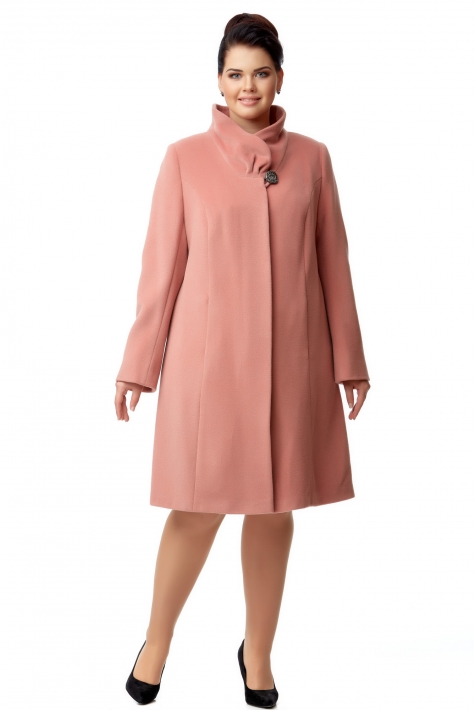 Женское пальто из текстиля с воротником 8001888