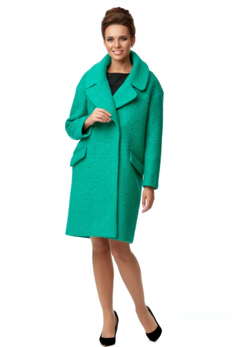 Женское пальто из текстиля с воротником 8001914