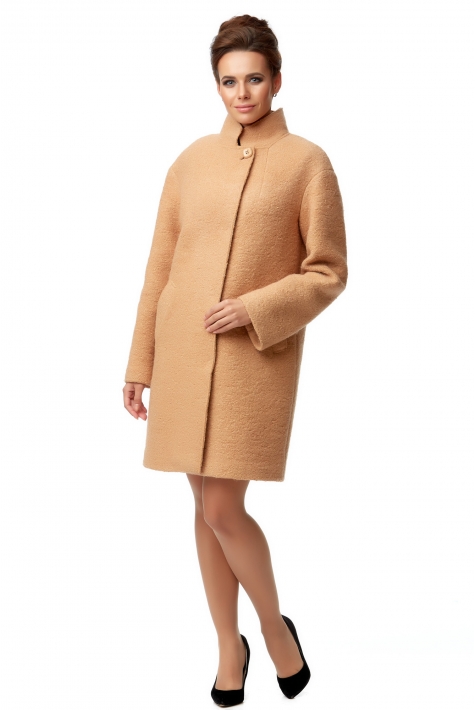Женское пальто из текстиля с воротником 8001926