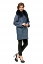 Женское пальто из текстиля с воротником, отделка енот 8002033-2