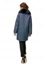 Женское пальто из текстиля с воротником, отделка енот 8002033-3