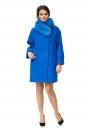 Женское пальто из текстиля с воротником, отделка песец 8002201