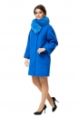 Женское пальто из текстиля с воротником, отделка песец 8002201-2