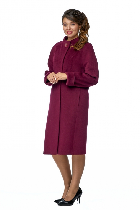 Женское пальто из текстиля с воротником 8002202