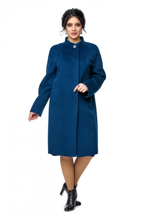 Женское пальто из текстиля с воротником 8002248