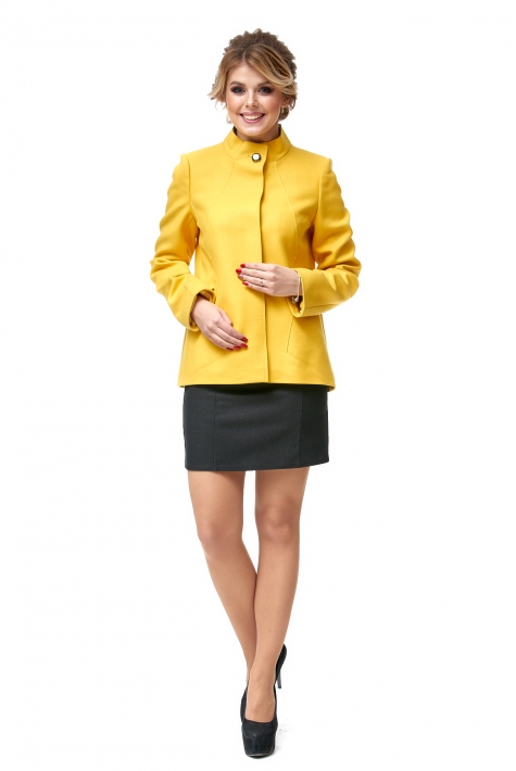 Женское пальто из текстиля с воротником 8002337