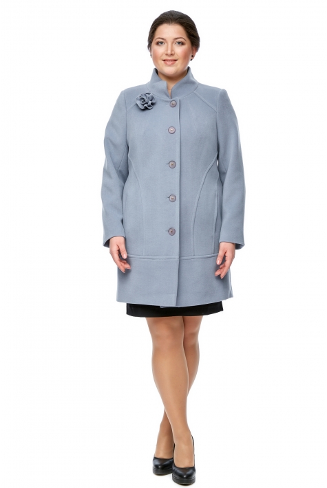 Женское пальто из текстиля с воротником 8002380