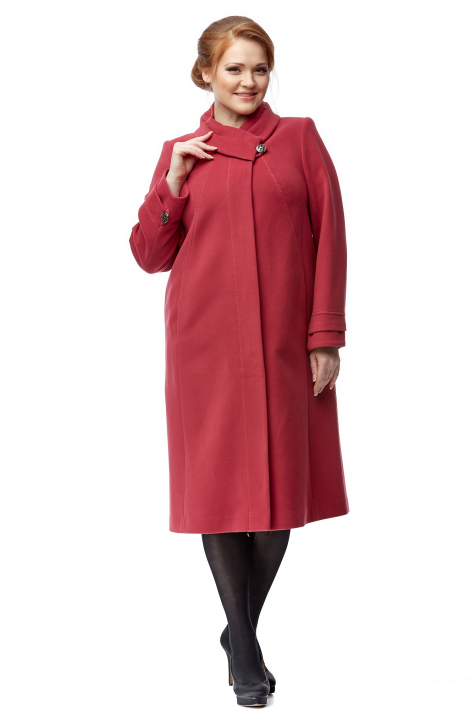 Женское пальто из текстиля с воротником 8002446