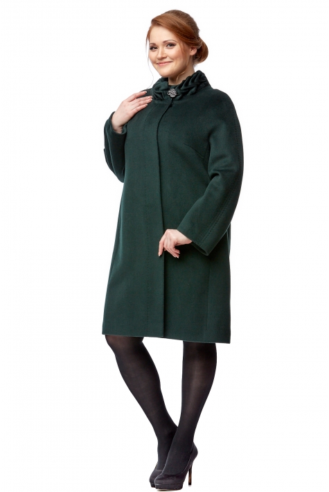 Женское пальто из текстиля с воротником 8002449
