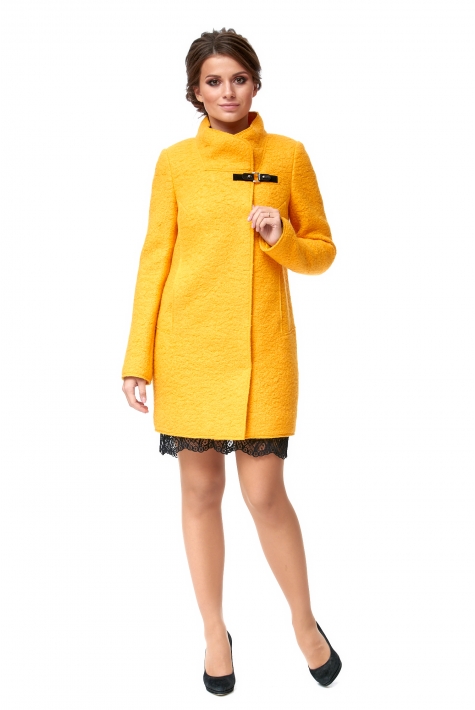 Женское пальто из текстиля с воротником 8002636