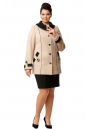 Женское пальто из текстиля с воротником 8002659