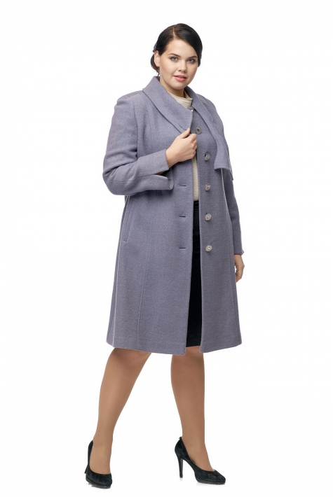 Женское пальто из текстиля с воротником 8002733