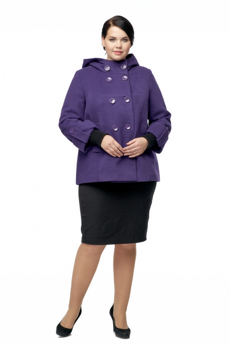 Женское пальто из текстиля с капюшоном 8002775