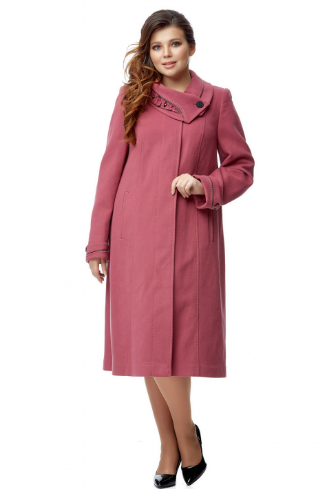 Женское пальто из текстиля с воротником 8003013