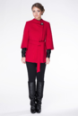 Женское пальто из текстиля с воротником 8003015