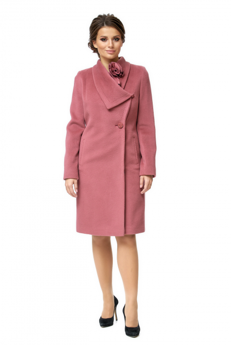 Женское пальто из текстиля с воротником 8003019
