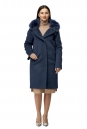 Женское пальто из текстиля с воротником, отделка песец 8003041-2