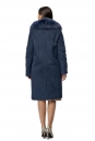Женское пальто из текстиля с воротником, отделка песец 8003041-3
