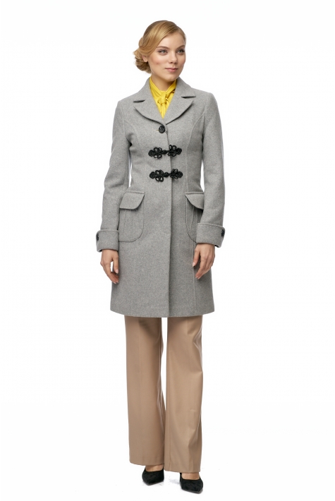 Женское пальто из текстиля с воротником 8003048