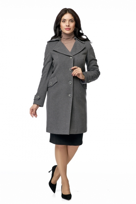 Женское пальто из текстиля с воротником 8003075