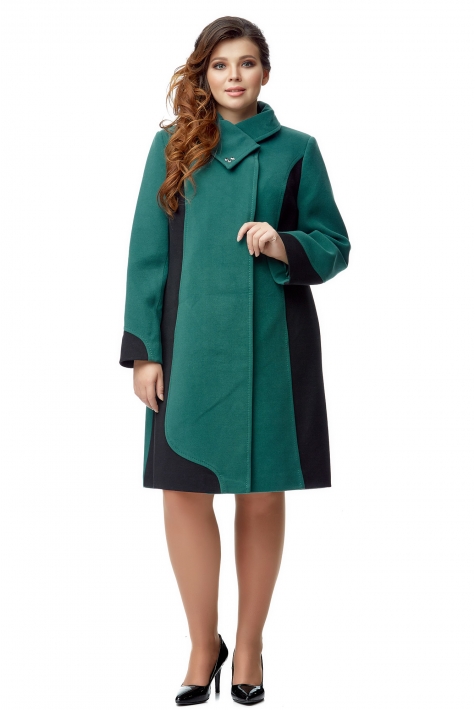 Женское пальто из текстиля с воротником 8005614