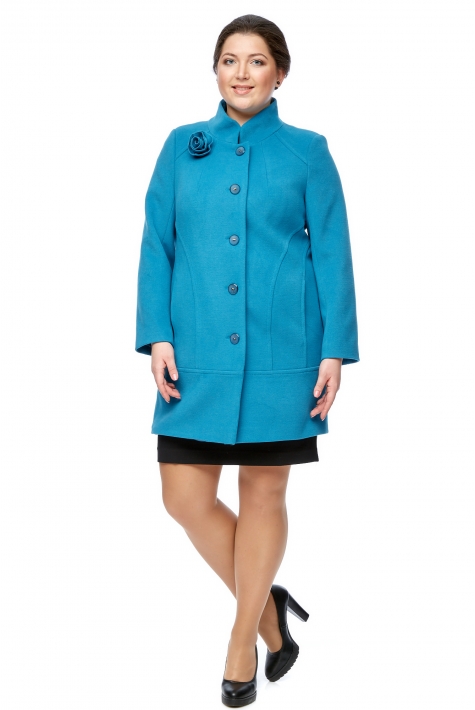 Женское пальто из текстиля с воротником 8006004