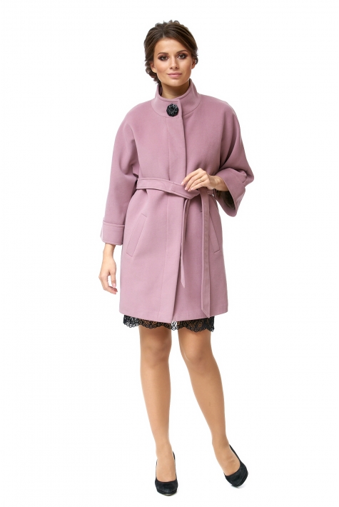Женское пальто из текстиля с воротником 8006100