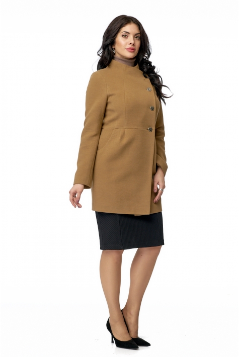 Женское пальто из текстиля с воротником 8006330