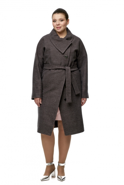 Женское пальто из текстиля с воротником 8007022