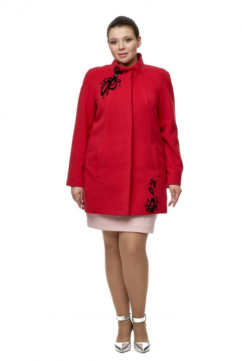Женское пальто из текстиля с воротником 8007025