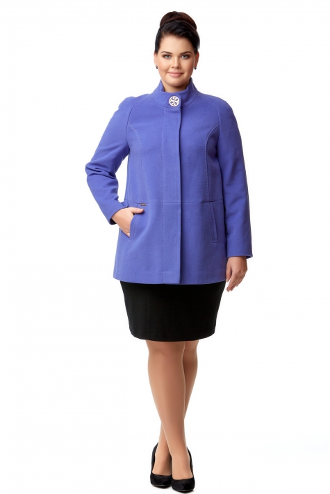Женское пальто из текстиля с воротником 8008102