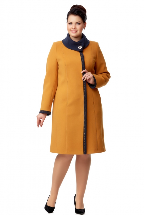 Женское пальто из текстиля с воротником 8008132