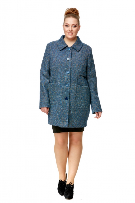 Женское пальто из текстиля с воротником 8008146